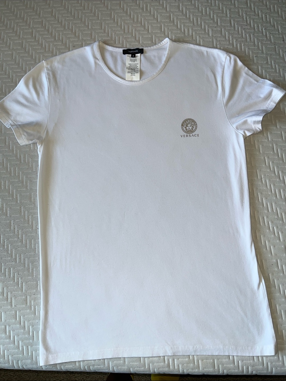 Versace White Men's Logo Crewneck T-Shirt